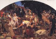 Ford Madox Brown Chaucer at the Curt of Edward III USA oil painting artist